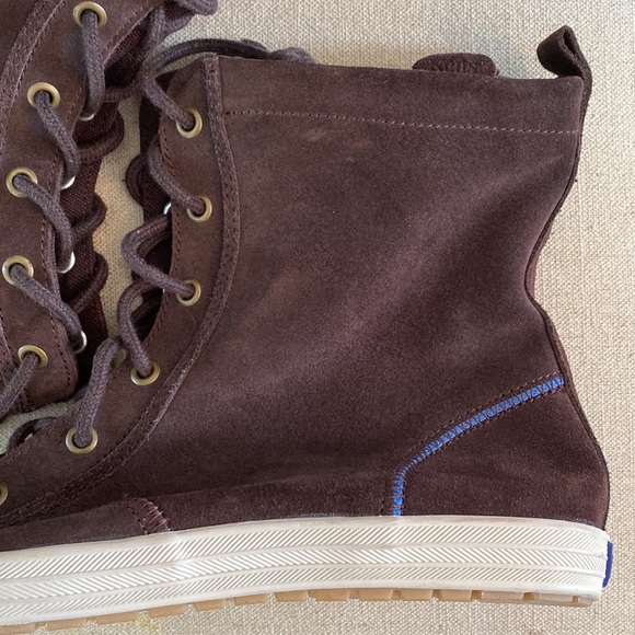 Keds Women’s Suede High Top Lace Up Sneakers Brown Size 10 - Picture 2 of 14